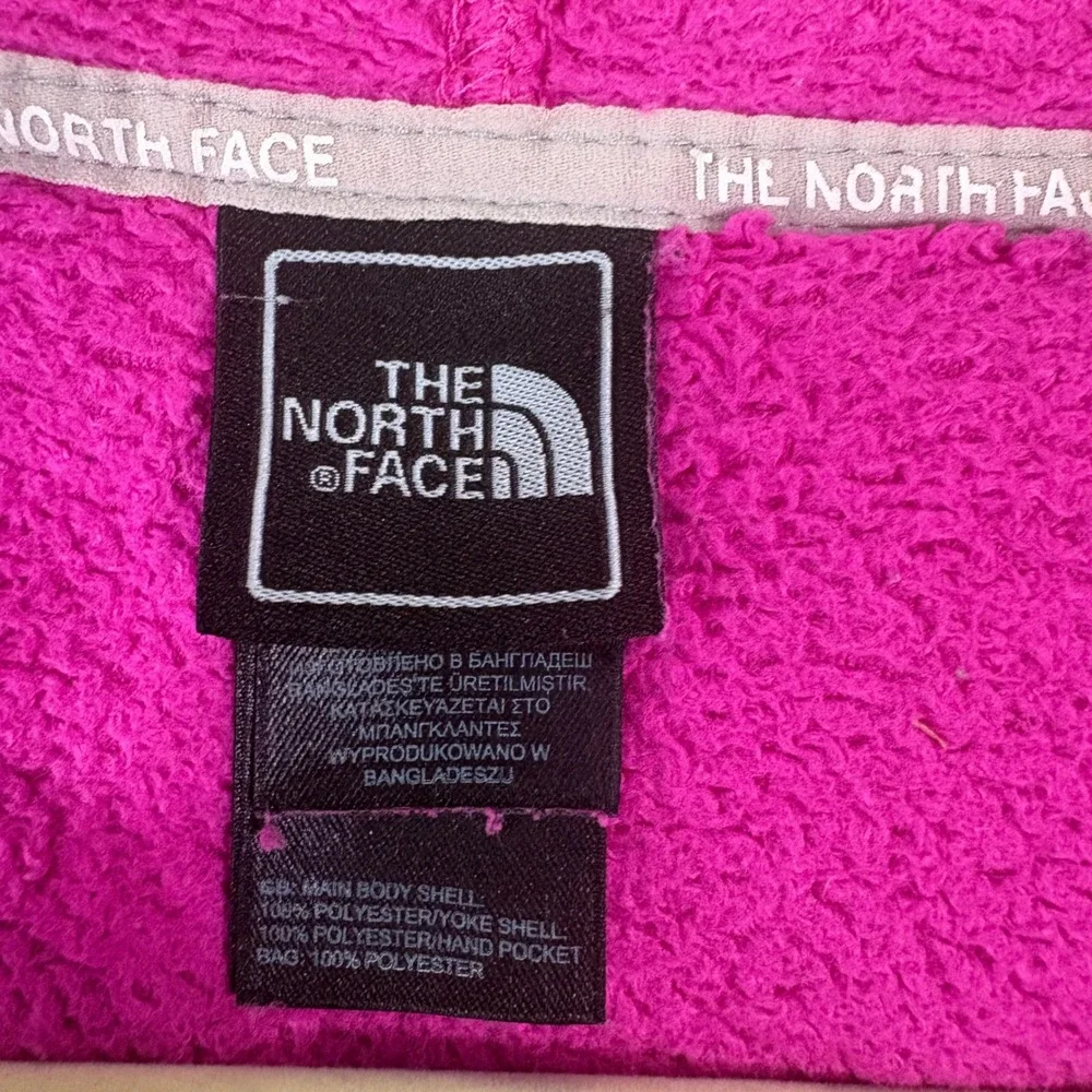 The North‎ Face Fleece Jacket Girls Size Large Pink Oso Hoodie Full Zip Hooded